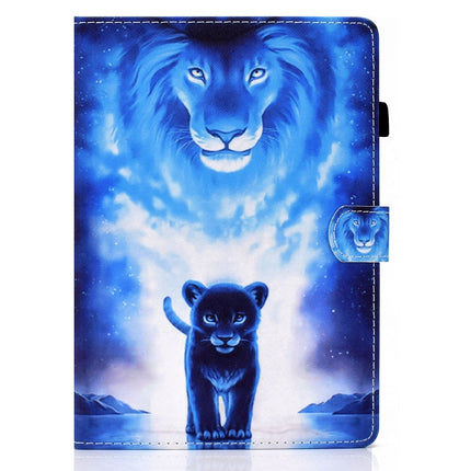 Colored Drawing Horizontal Flip Leather Case with Holder & Card Slots & Sleep / Wake-up Function For iPad 10.2 2021 / 2020 / 2019 / iPad Air 10.5 (2019)(Lion)-garmade.com