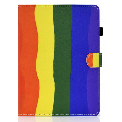 Colored Drawing Horizontal Flip Leather Tablet Case with Holder & Card Slots & Sleep / Wake-up Function For iPad Pro 11 inch (2020) / (2018) / iPad Air 4 10.9 inch (2020)(Rainbow)-garmade.com