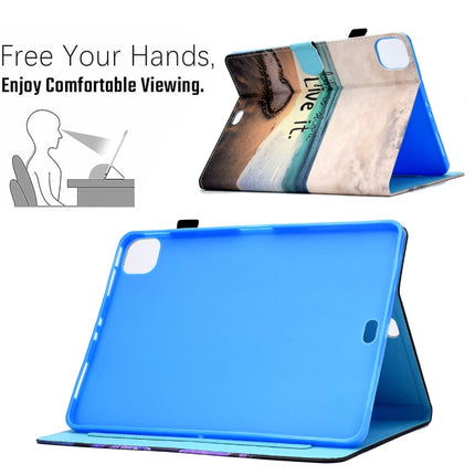 Colored Drawing Horizontal Flip Leather Tablet Case with Holder & Card Slots & Sleep / Wake-up Function For iPad Pro 11 inch (2020) / (2018) / iPad Air 4 10.9 inch (2020)(Love)-garmade.com