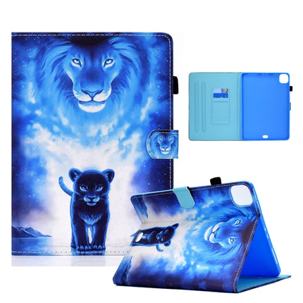 Colored Drawing Horizontal Flip Leather Tablet Case with Holder & Card Slots & Sleep / Wake-up Function For iPad Pro 11 inch (2020) / (2018) / iPad Air 4 10.9 inch (2020)(Lion)-garmade.com