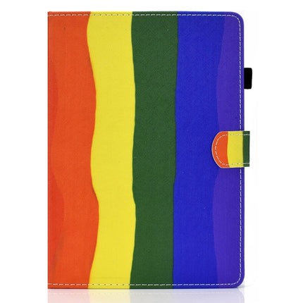 Colored Drawing Horizontal Flip Leather Case with Holder & Card Slots & Sleep / Wake-up Function For iPad Air / Air 2 / iPad 9.7 (2017) / (2018)(Rainbow)-garmade.com