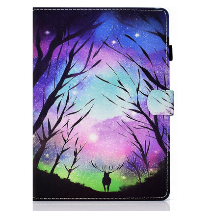 Colored Drawing Horizontal Flip Leather Case with Holder & Card Slots & Sleep / Wake-up Function For iPad Air / Air 2 / iPad 9.7 (2017) / (2018)(Starry Deer)-garmade.com