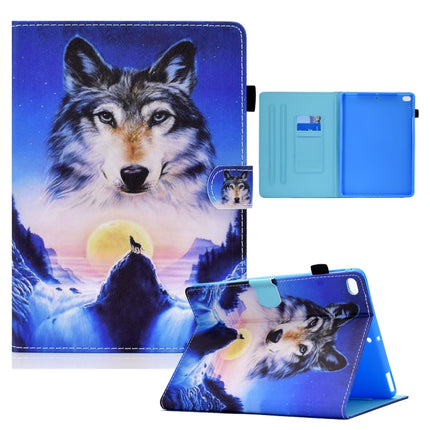 Colored Drawing Horizontal Flip Leather Case with Holder & Card Slots & Sleep / Wake-up Function For iPad Air / Air 2 / iPad 9.7 (2017) / (2018)(Wolf)-garmade.com