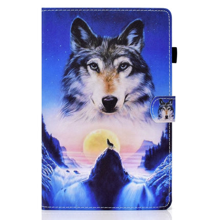 For Samsung Galaxy Tab A8.0 (2019) T290 Colored Drawing Horizontal Flip Leather Case with Holder & Card Slots(Wolf)-garmade.com