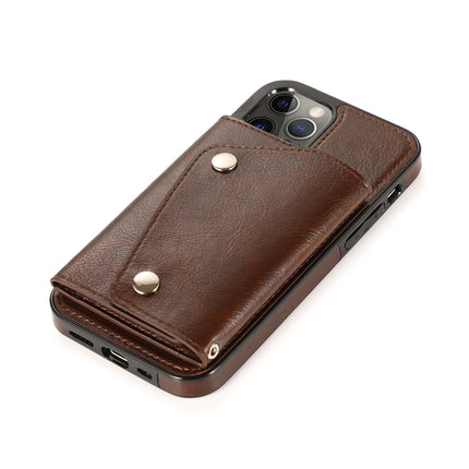 Shockproof PU + TPU Leather Case with Card Slots & Holder & Photo Frame & Wallet & Lanyard For iPhone 12 / 12 Pro(Brown)-garmade.com
