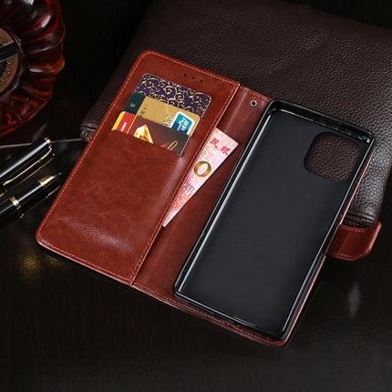 idewei Crazy Horse Texture Horizontal Flip Leather Case with Holder & Card Slots & Wallet For iPhone 12 Pro Max(Brown)-garmade.com