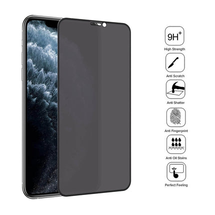 Anti-peeping Plasma Oil Coated High Aluminum Wear-resistant Tempered Glass Film For iPhone X / XS-garmade.com