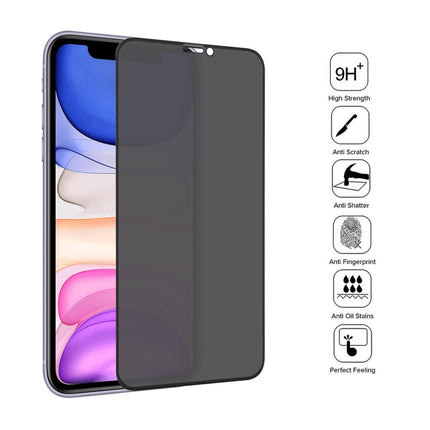 Anti-peeping Plasma Oil Coated High Aluminum Wear-resistant Tempered Glass Film For iPhone XR-garmade.com
