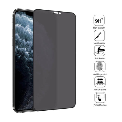 Anti-peeping Plasma Oil Coated High Aluminum Wear-resistant Tempered Glass Film For iPhone XS Max-garmade.com