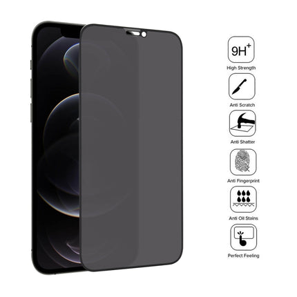 25 PCS Anti-peeping Plasma Oil Coated High Aluminum Wear-resistant Tempered Glass Film For iPhone 12 / 12 Pro-garmade.com