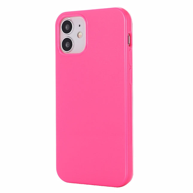 Solid Color TPU Protective Case For iPhone 12 / 12 Pro(Rose Red)-garmade.com