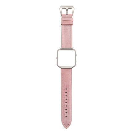 For Fitbit Blaze Fresh Style Leather Replacement Strap Watchband(Pink)-garmade.com