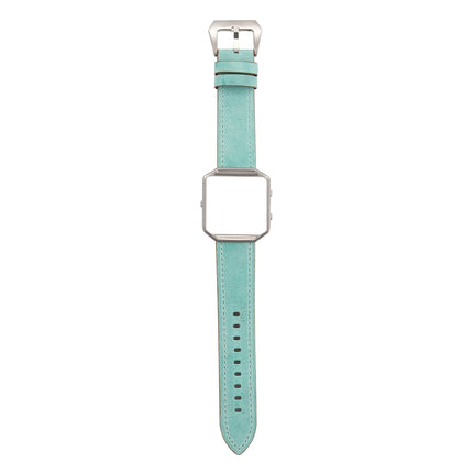 For Fitbit Blaze Fresh Style Leather Replacement Strap Watchband(Green)-garmade.com