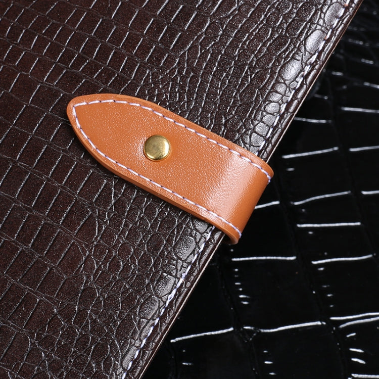 idewei Crocodile Texture Horizontal Flip Leather Case with Holder & Card Slots & Wallet For iPhone 12(Dark Brown)-garmade.com