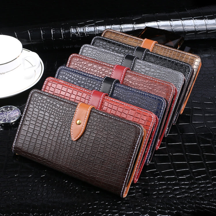 idewei Crocodile Texture Horizontal Flip Leather Case with Holder & Card Slots & Wallet For iPhone 12(Dark Brown)-garmade.com