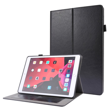 For iPad 10.2 / iPad Pro 10.5 Crazy Horse Texture Horizontal Flip Leather Case with 2-folding Holder & Card Slot(Black)-garmade.com