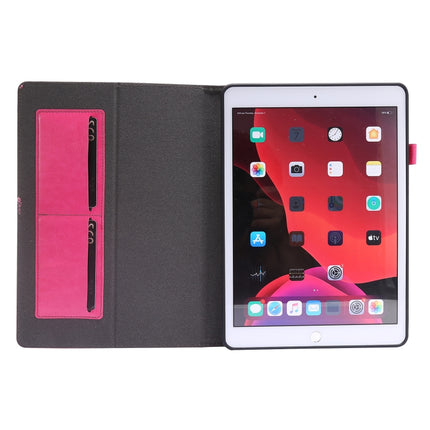 For iPad 10.2 / iPad Pro 10.5 Crazy Horse Texture Horizontal Flip Leather Case with 2-folding Holder & Card Slot(Rose Red)-garmade.com