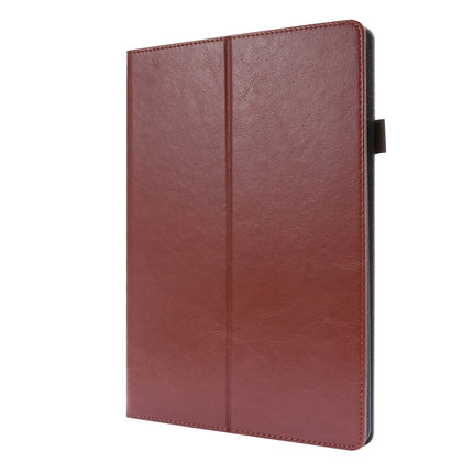 For iPad 10.2 / iPad Pro 10.5 Crazy Horse Texture Horizontal Flip Leather Case with 2-folding Holder & Card Slot(Brown)-garmade.com