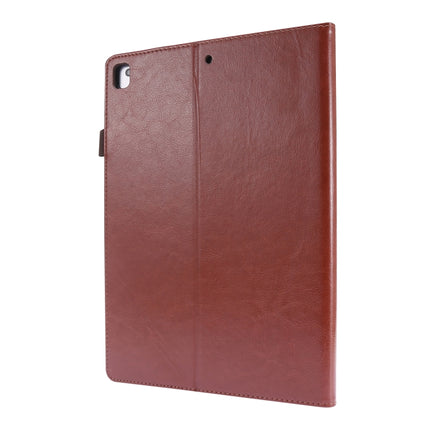 For iPad 10.2 / iPad Pro 10.5 Crazy Horse Texture Horizontal Flip Leather Case with 2-folding Holder & Card Slot(Brown)-garmade.com