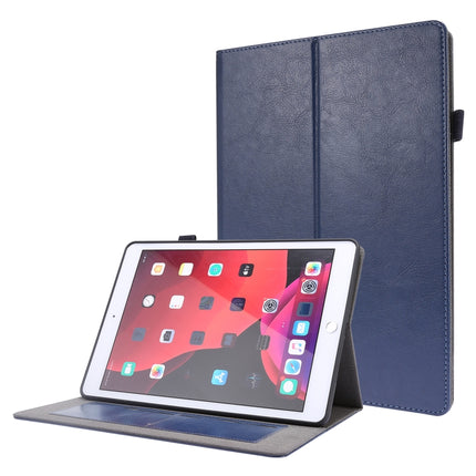 For iPad 10.2 / iPad Pro 10.5 Crazy Horse Texture Horizontal Flip Leather Case with 2-folding Holder & Card Slot(Dark Blue)-garmade.com