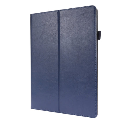 For iPad 10.2 / iPad Pro 10.5 Crazy Horse Texture Horizontal Flip Leather Case with 2-folding Holder & Card Slot(Dark Blue)-garmade.com