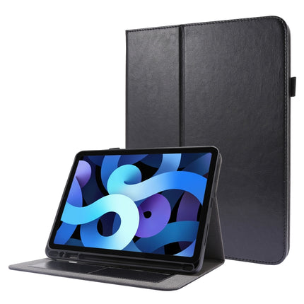 For iPad Pro 12.9 inch (2020) Crazy Horse Texture Horizontal Flip Leather Tablet Case with 2-folding Holder & Card Slot(Black)-garmade.com