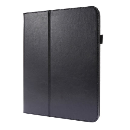 For iPad Pro 12.9 inch (2020) Crazy Horse Texture Horizontal Flip Leather Tablet Case with 2-folding Holder & Card Slot(Black)-garmade.com