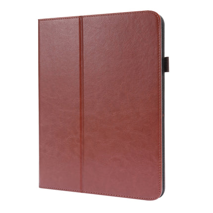 For iPad Pro 12.9 inch (2020) Crazy Horse Texture Horizontal Flip Leather Tablet Case with 2-folding Holder & Card Slot(Brown)-garmade.com