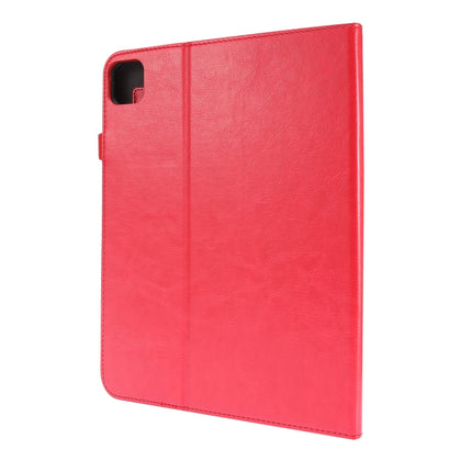 For iPad Pro 11 inch /iPad Air 2022 / 2020 10.9 Crazy Horse Texture Horizontal Flip Leather Case with 2-folding Holder & Card Slot(Red)-garmade.com