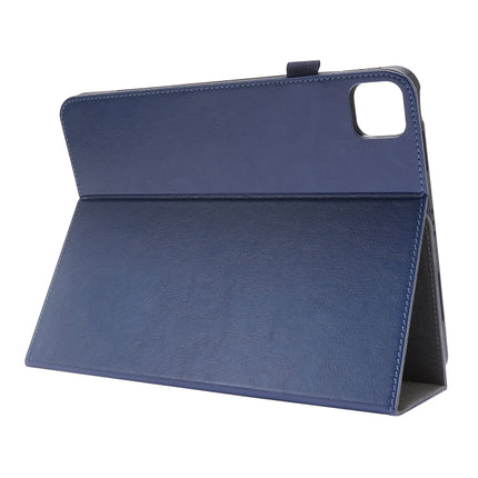 For iPad Pro 11 inch /iPad Air 2022 / 2020 10.9 Crazy Horse Texture Horizontal Flip Leather Case with 2-folding Holder & Card Slot(Dark Blue)-garmade.com