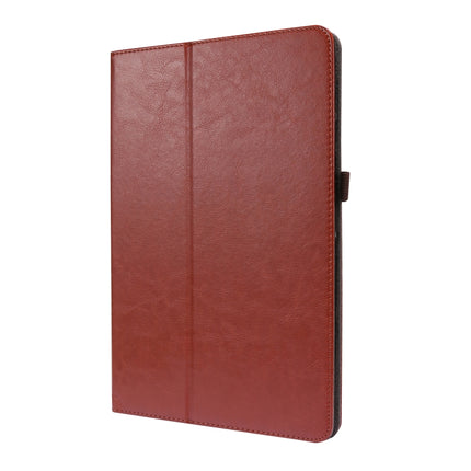 For Samsung Galaxy Tab S8+ / Tab S8 Plus / Tab S7 FE / Tab S7+ / T970 Crazy Horse Texture Horizontal Flip Leather Case with 2-folding Holder & Card Slot(Brown)-garmade.com