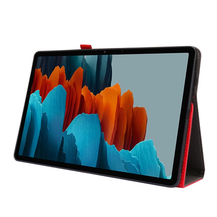 For Samsung Galaxy Tab S8+ / Tab S8 Plus / Tab S7 FE / Tab S7+ / T970 Crazy Horse Texture Horizontal Flip Leather Case with 2-folding Holder & Card Slot(Red)-garmade.com