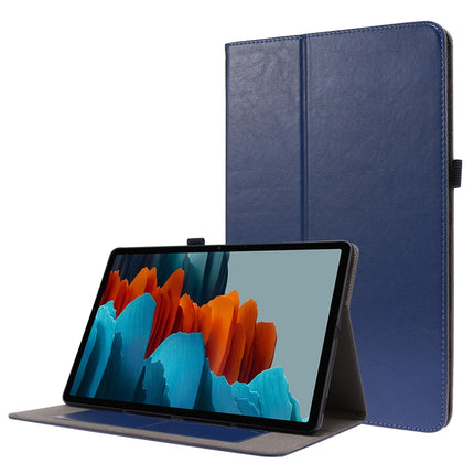 For Samsung Galaxy Tab S8+ / Tab S8 Plus / Tab S7 FE / Tab S7+ / T970 Crazy Horse Texture Horizontal Flip Leather Case with 2-folding Holder & Card Slot(Dark Blue)-garmade.com