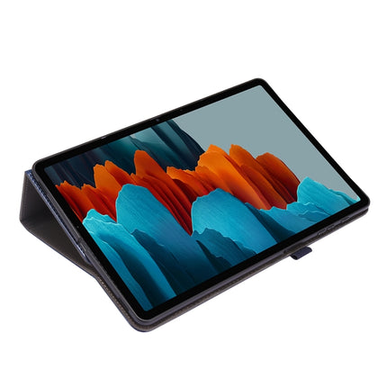 For Samsung Galaxy Tab S8+ / Tab S8 Plus / Tab S7 FE / Tab S7+ / T970 Crazy Horse Texture Horizontal Flip Leather Case with 2-folding Holder & Card Slot(Dark Blue)-garmade.com