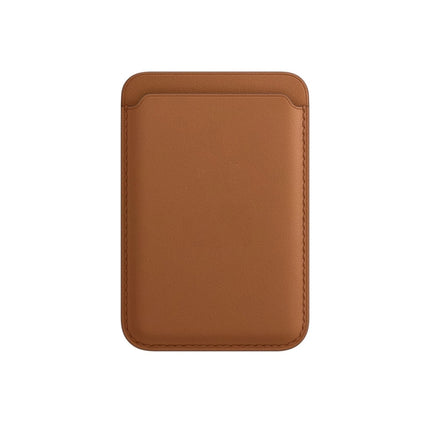 Leather Wallet Pouch Card Holder Card Case with Magsafing Magnetic for iPhone 12 mini, iPhone 12, iPhone 12 Pro, iPhone 12 Pro Max(Brown)-garmade.com