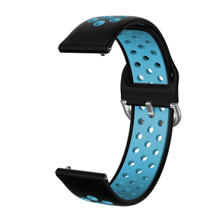 For Samsung Galaxy Watch Active2 44mm Two-color Silicone Replacement Strap Watchband(Black+Mint Green)-garmade.com
