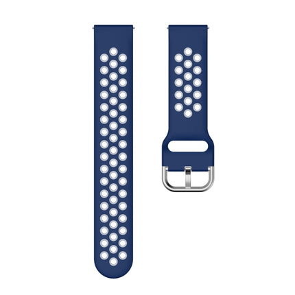For Samsung Galaxy Watch Active2 44mm Two-color Silicone Replacement Strap Watchband(Blue+Grey)-garmade.com