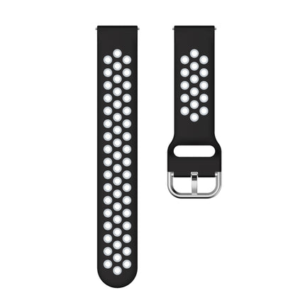 For Samsung Galaxy Watch Active2 44mm Two-color Silicone Replacement Strap Watchband(Black+Grey)-garmade.com