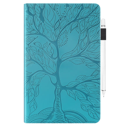Life Tree Series Horizontal Flip Leather Case with Holder & Card Slots & Pen Slot & Sleep / Wake-up Function For iPad 9.7 (2018) / (2017)(Lake Blue)-garmade.com