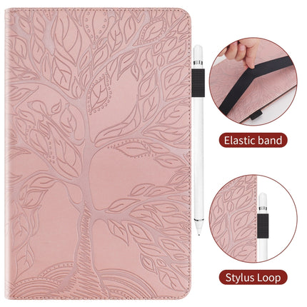 Life Tree Series Horizontal Flip Leather Case with Holder & Card Slots & Pen Slot & Sleep / Wake-up Function For iPad 9.7 (2018) / (2017)(Rose Gold)-garmade.com