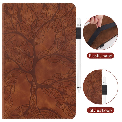 Life Tree Series Horizontal Flip Leather Case with Holder & Card Slots & Pen Slot & Sleep / Wake-up Function For iPad 9.7 (2018) / (2017)(Brown)-garmade.com