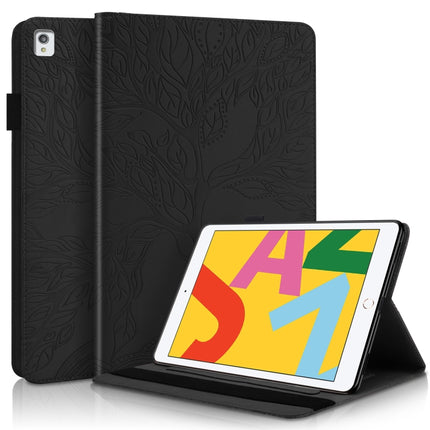 For iPad 10.2 / iPad Pro 10.5 inch Life Tree Series Horizontal Flip Leather Case with Holder & Card Slots & Pen Slot & Sleep / Wake-up Function(Black)-garmade.com