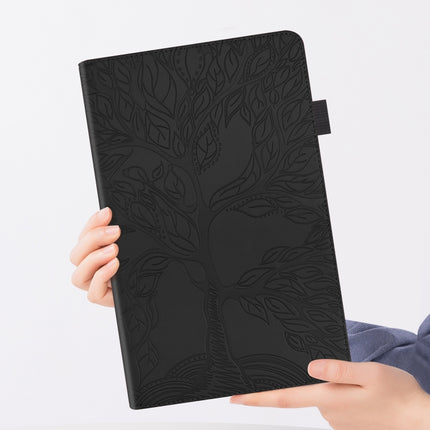 For iPad 10.2 / iPad Pro 10.5 inch Life Tree Series Horizontal Flip Leather Case with Holder & Card Slots & Pen Slot & Sleep / Wake-up Function(Black)-garmade.com