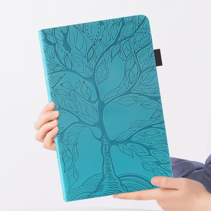 For iPad 10.2 / iPad Pro 10.5 inch Life Tree Series Horizontal Flip Leather Case with Holder & Card Slots & Pen Slot & Sleep / Wake-up Function(Lake Blue)-garmade.com