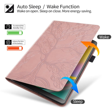 For iPad 10.2 / iPad Pro 10.5 inch Life Tree Series Horizontal Flip Leather Case with Holder & Card Slots & Pen Slot & Sleep / Wake-up Function(Rose Gold)-garmade.com