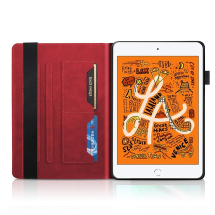 Life Tree Series Horizontal Flip Leather Case with Holder & Card Slots & Pen Slot & Sleep / Wake-up Function For iPad mini (2019) / 4 / 3 / 2 / 1(Red)-garmade.com