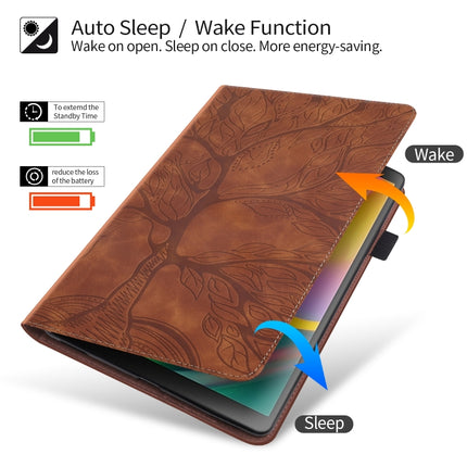 Life Tree Series Horizontal Flip Leather Case with Holder & Card Slots & Pen Slot & Sleep / Wake-up Function For iPad mini (2019) / 4 / 3 / 2 / 1(Brown)-garmade.com