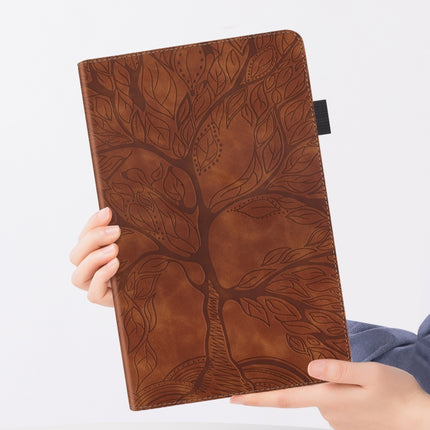 For iPad Pro 11 (2020) Life Tree Series Horizontal Flip Leather Tablet Case with Holder & Card Slots & Pen Slot & Sleep / Wake-up Function(Brown)-garmade.com