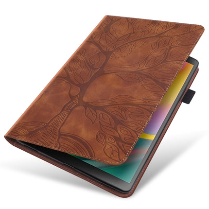 For Samsung Galaxy Tab S6 Lite P610 Life Tree Series Horizontal Flip Leather Case with Holder & Card Slots & Pen Slot(Brown)-garmade.com