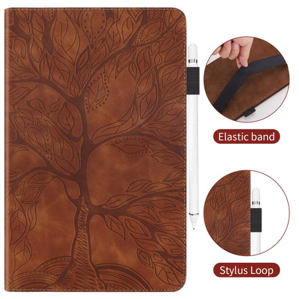 For Samsung Galaxy Tab S6 Lite P610 Life Tree Series Horizontal Flip Leather Case with Holder & Card Slots & Pen Slot(Brown)-garmade.com